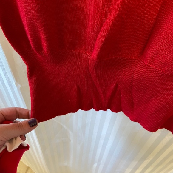Red Tunic Sweater- NWOT - Picture 2 of 5